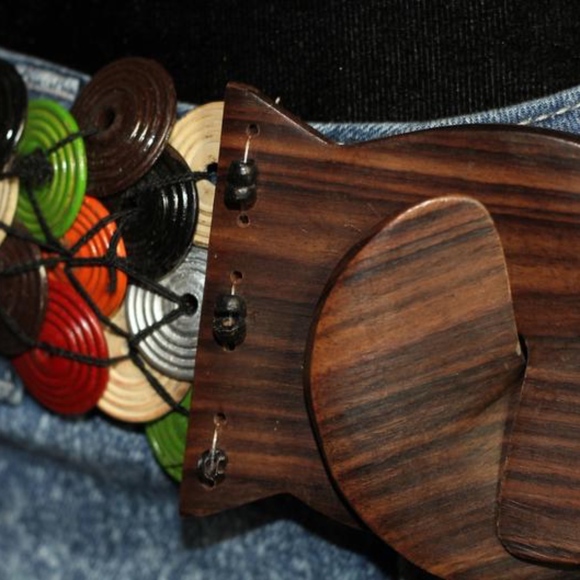 Unique Multi Colour Belt with Wooden Latch Hook main image 8